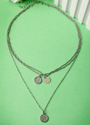 Silver Alloy Glossy Necklace