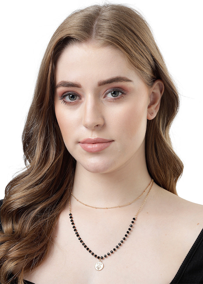 Black Alloy Glossy Necklace