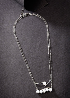 Silver Alloy Glossy Necklace