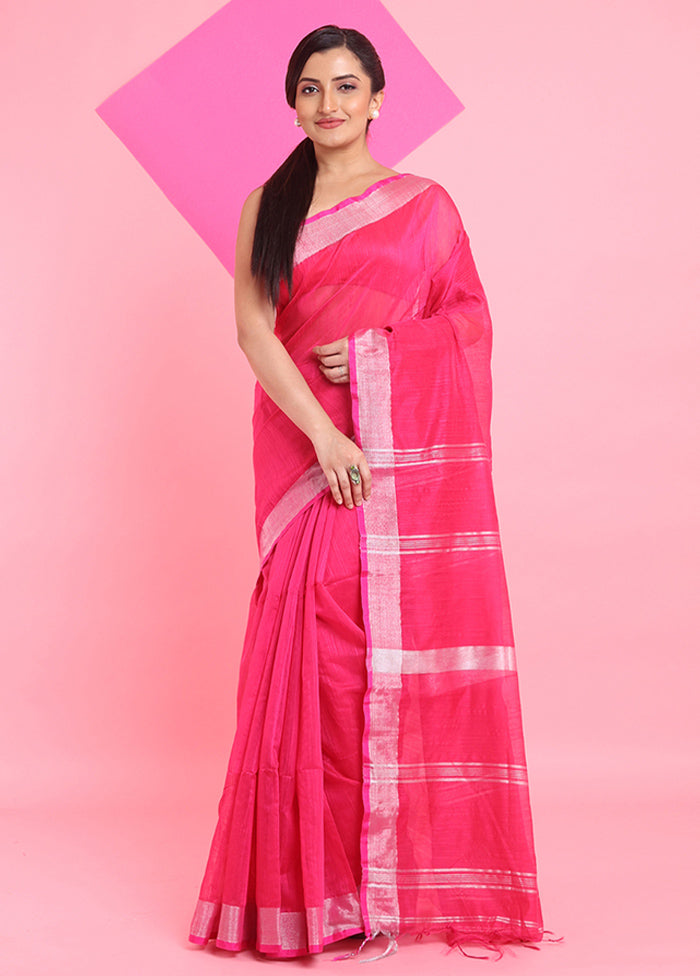 Rani Cotton Saree With Blouse Piece