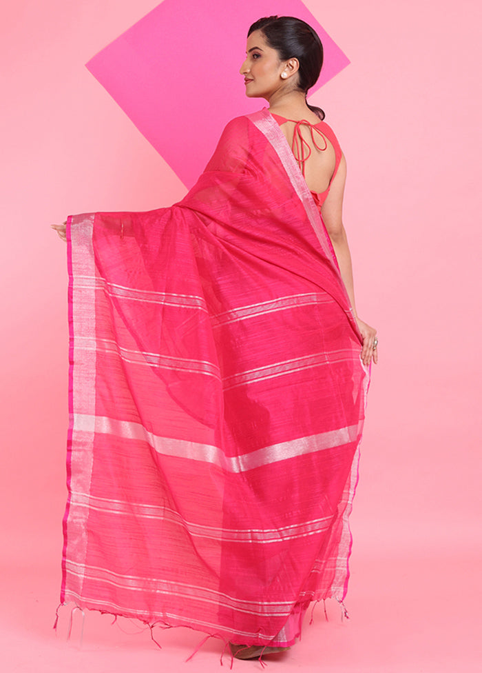 Rani Cotton Saree With Blouse Piece