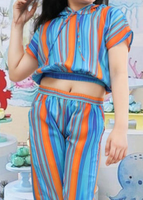 Multicolor Polireyon Cap Top And Pant For Girls - Indian Silk House Agencies