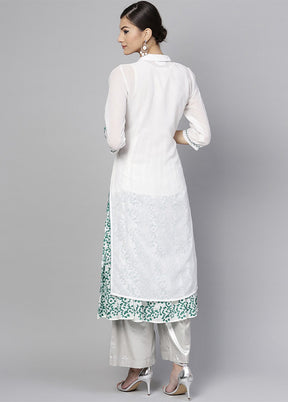 White Readymade Cotton Kurti