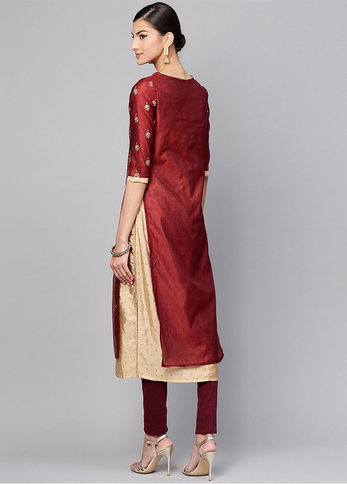 Maroon Readymade Cotton Kurti