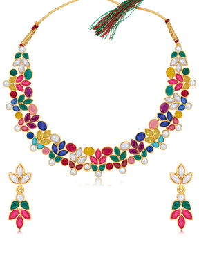 Multicolor Alloy Glossy Jewellery Set