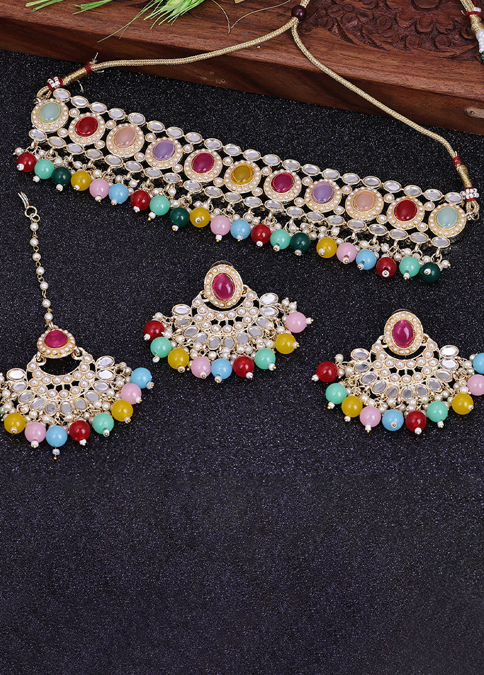 Multicolor Alloy Glossy Jewellery Set