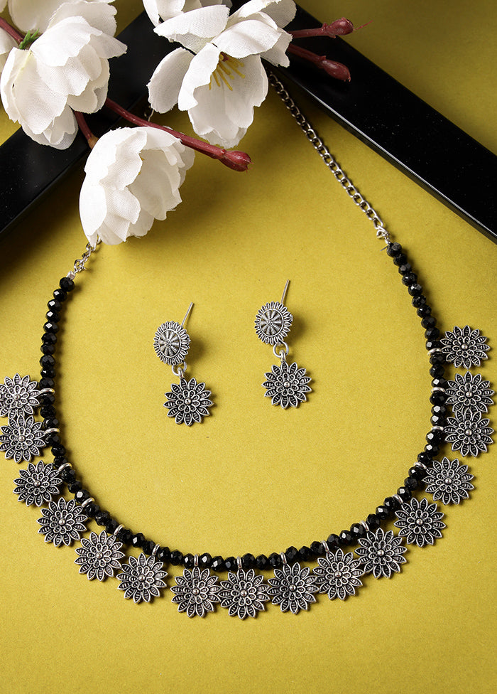 Silver Alloy Glossy Jewellery Set