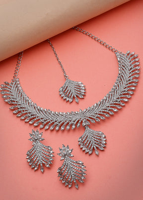 Silver Alloy Glossy Jewellery Set