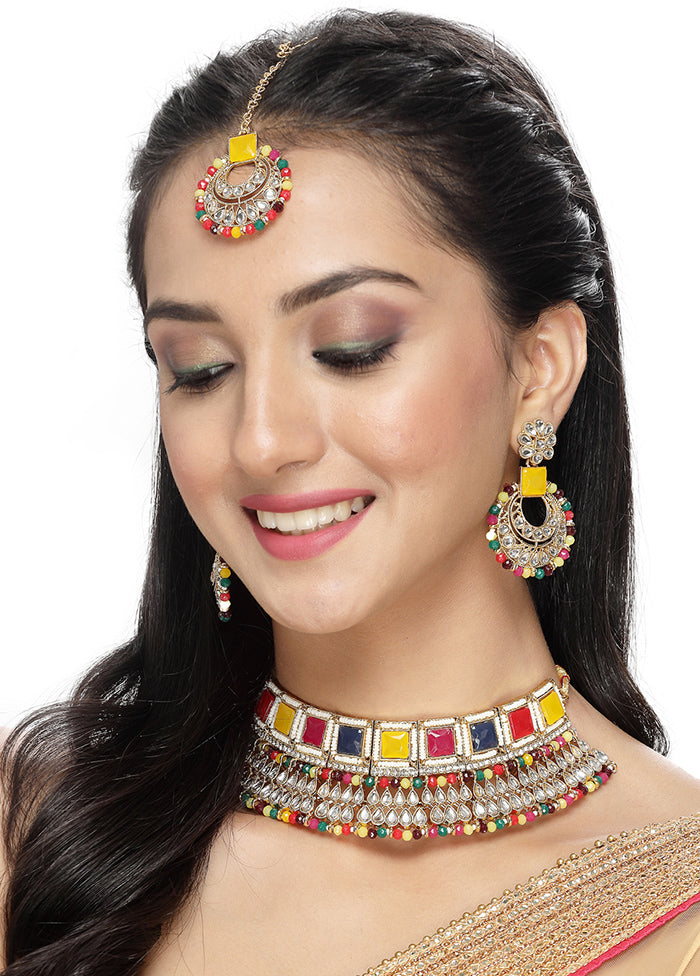 Multicolor Alloy Glossy Jewellery Set