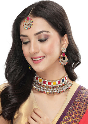 Multicolor Alloy Glossy Jewellery Set