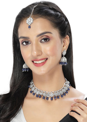 Silver Alloy Glossy Jewellery Set