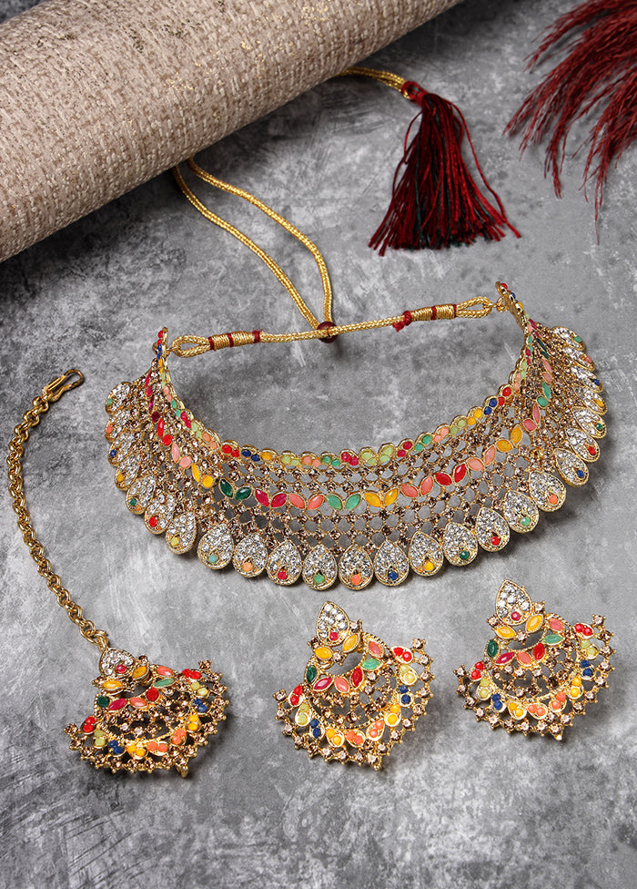 Multicolor Alloy Glossy Jewellery Set