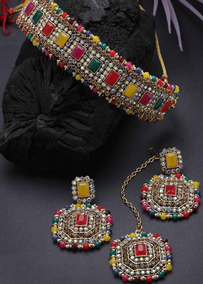 Multicolor Alloy Glossy Jewellery Set