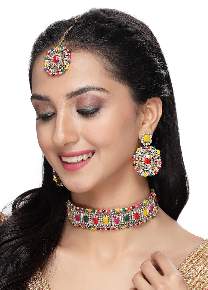 Multicolor Alloy Glossy Jewellery Set