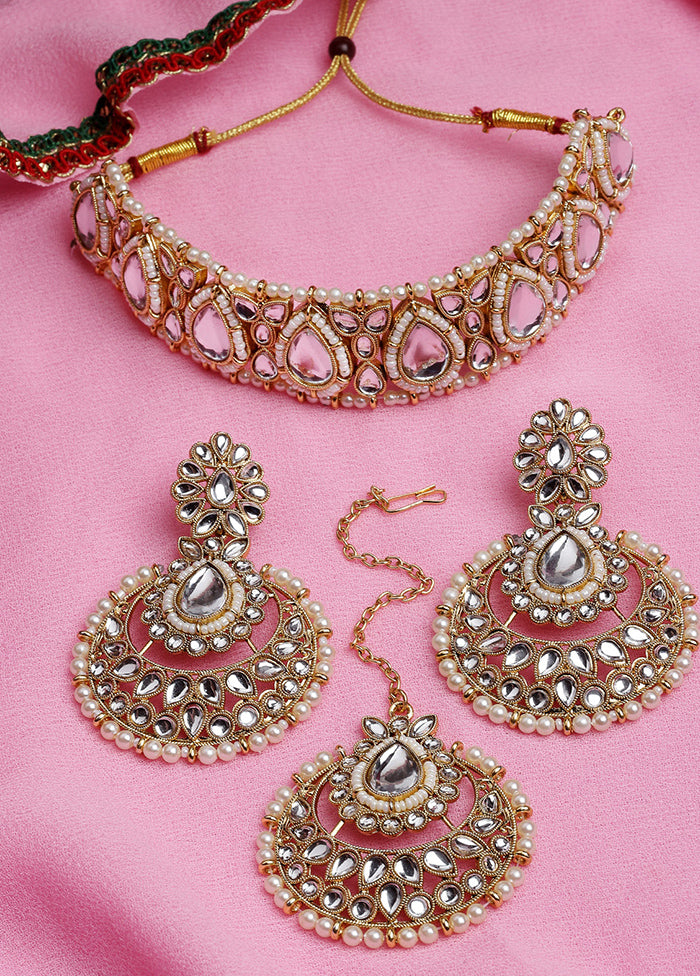 Red Alloy Glossy Jewellery Set