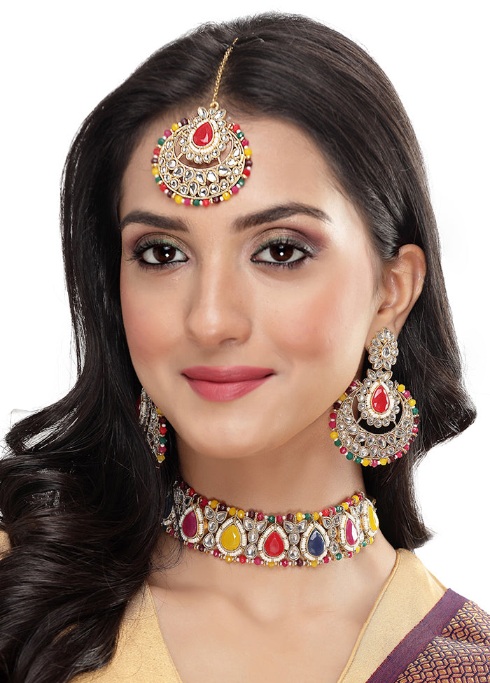 Multicolor Alloy Glossy Jewellery Set