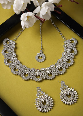 Silver Alloy Glossy Jewellery Set