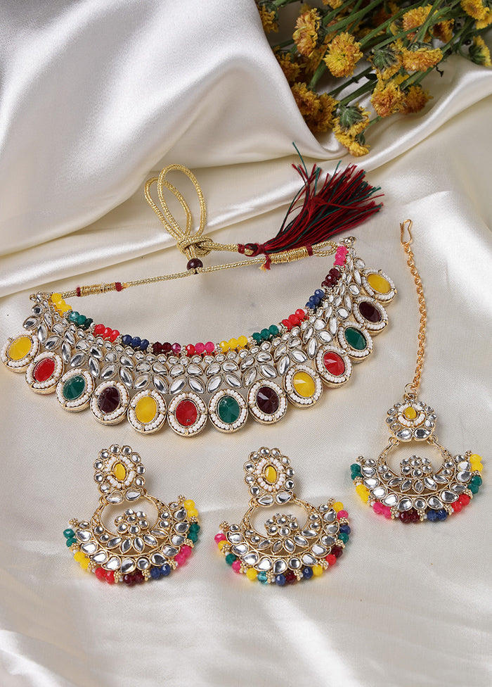 Multicolor Alloy Glossy Jewellery Set