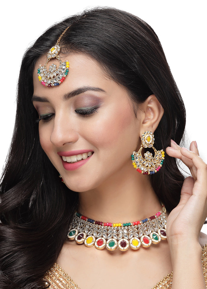 Multicolor Alloy Glossy Jewellery Set