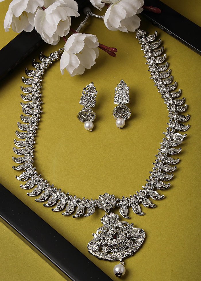 Silver Alloy Glossy Jewellery Set