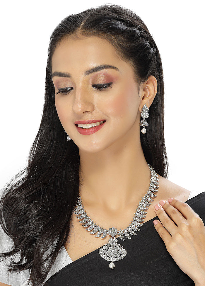 Silver Alloy Glossy Jewellery Set