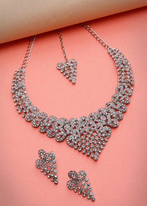 Silver Alloy Glossy Jewellery Set