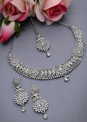 Silver Alloy Glossy Jewellery Set