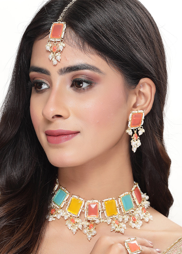 Multicolor Alloy Glossy Jewellery Set