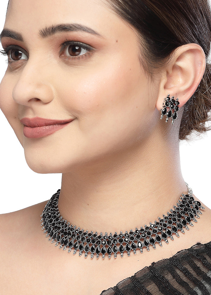 Silver Alloy Glossy Jewellery Set