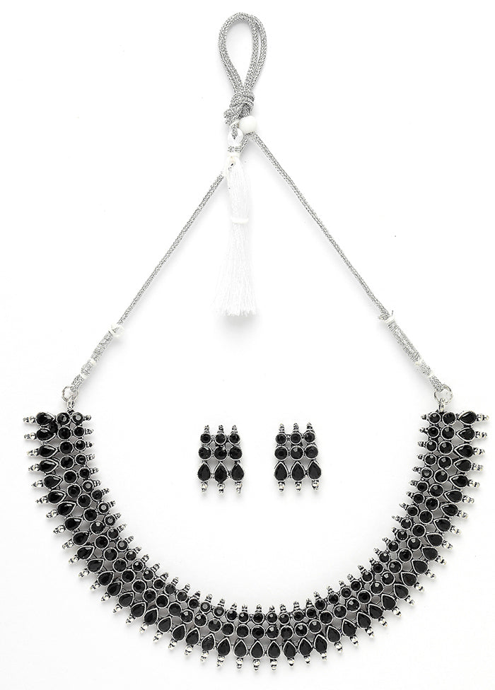 Silver Alloy Glossy Jewellery Set