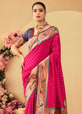 Rani Dupion Silk Saree With Blouse Piece