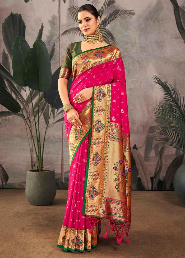 Rani Dupion Silk Saree With Blouse Piece