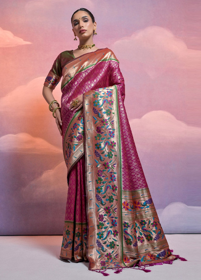 Wine Dupion Silk Saree With Blouse Piece