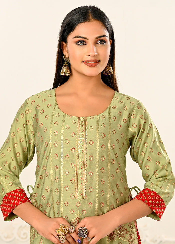 Light Green Readymade Cotton Kurti - Indian Silk House Agencies
