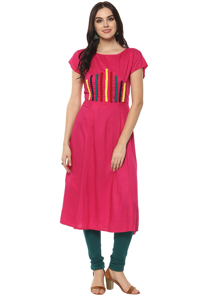 Multicolor Readymade Rayon Kurti