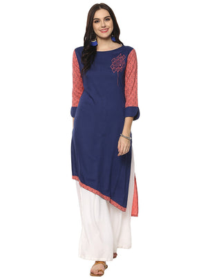 Multicolor Readymade Rayon Kurti