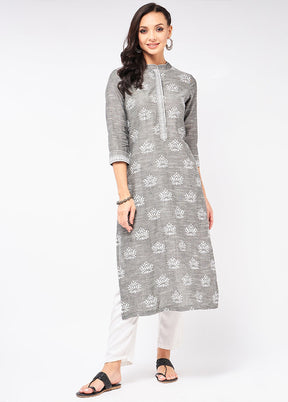 Black Readymade Cotton Kurti