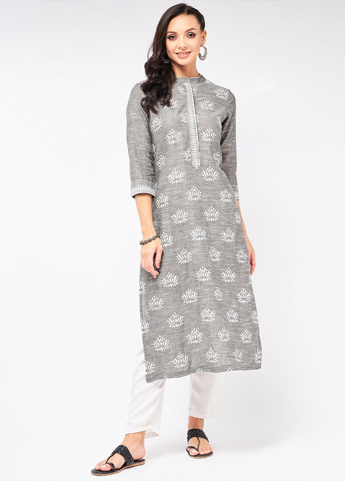 Black Readymade Cotton Kurti