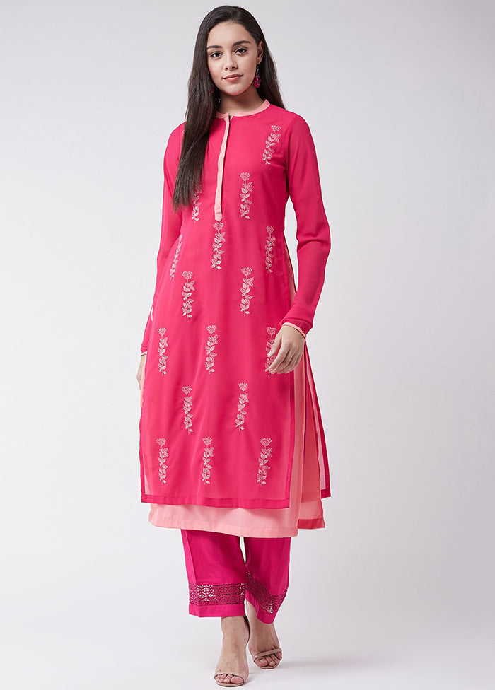 Pink Readymade Georgette Kurti