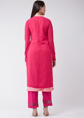 Pink Readymade Georgette Kurti