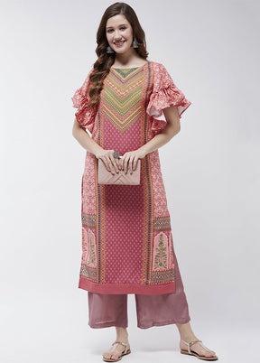 Pink Readymade Viscose Kurti