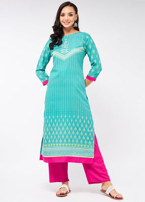 Blue Readymade Rayon Kurti