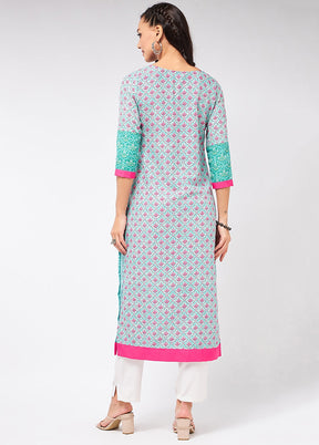 Blue Readymade Rayon Kurti