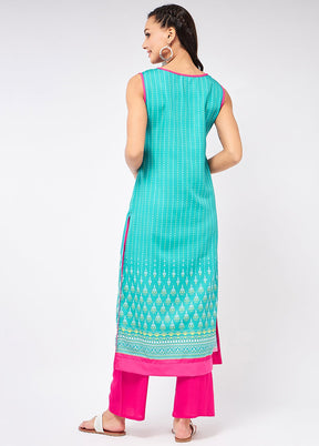 Blue Readymade Rayon Kurti