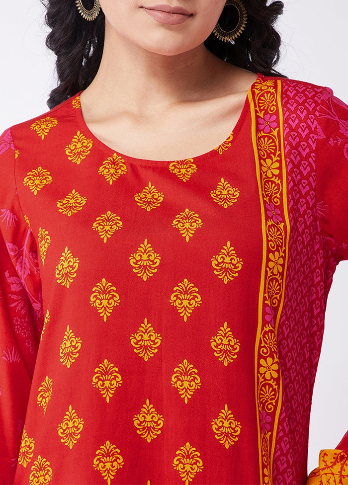 Red Readymade Silk Kurti