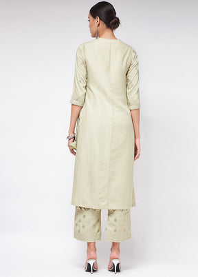 Pista Green Readymade Silk Kurti