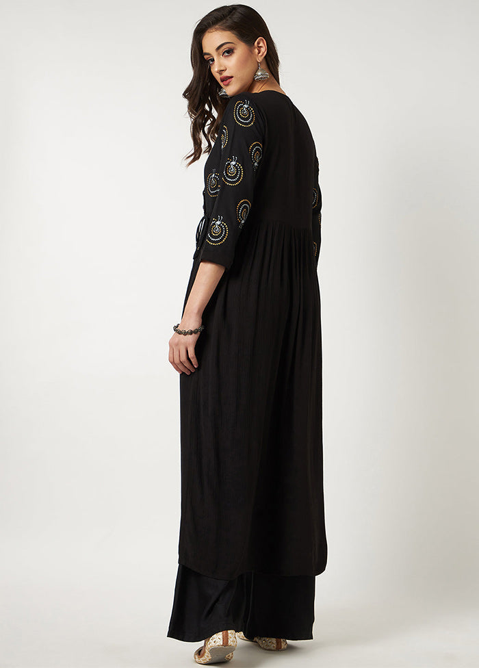 Black Readymade Rayon Kurti