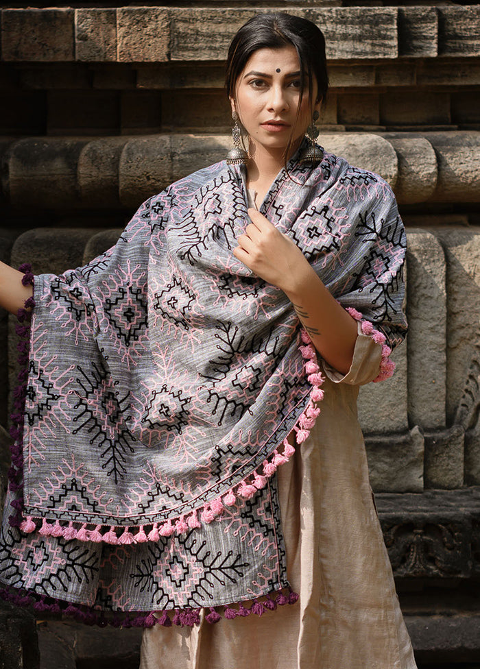Grey Cotton Dupatta