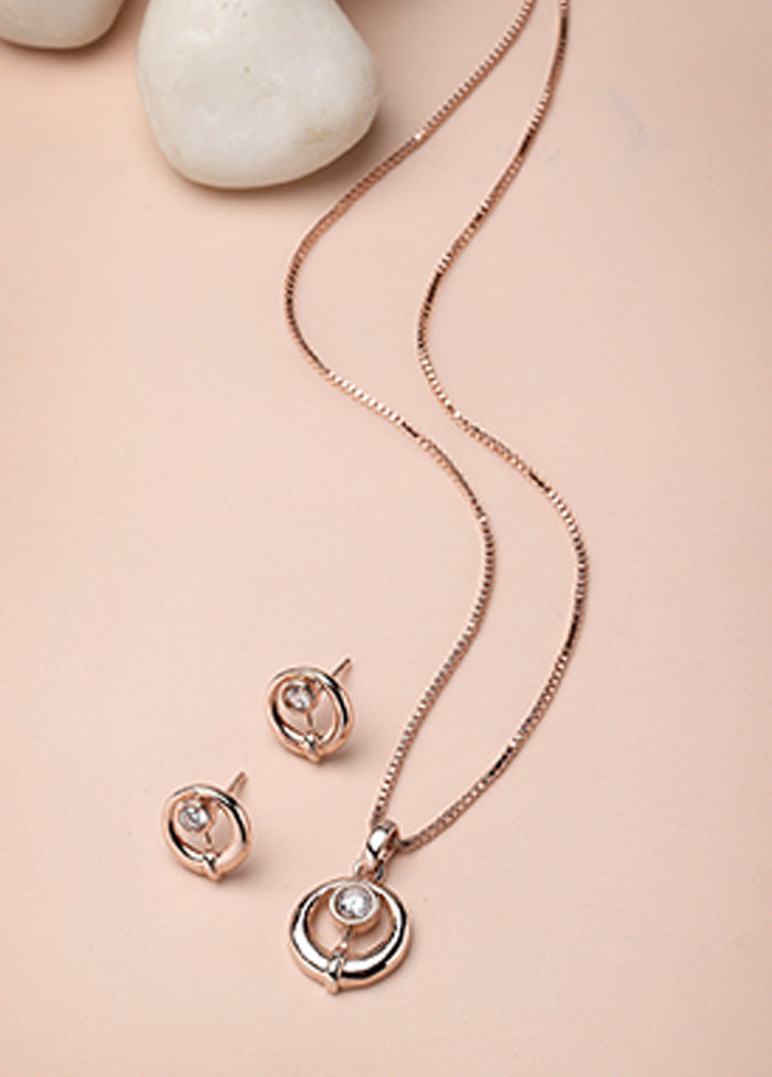 925 Sterling Silver Glossy Pendant Set