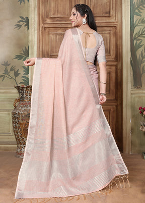 Pink Organza Saree With Blouse Piece - Indian Silk House Agencies